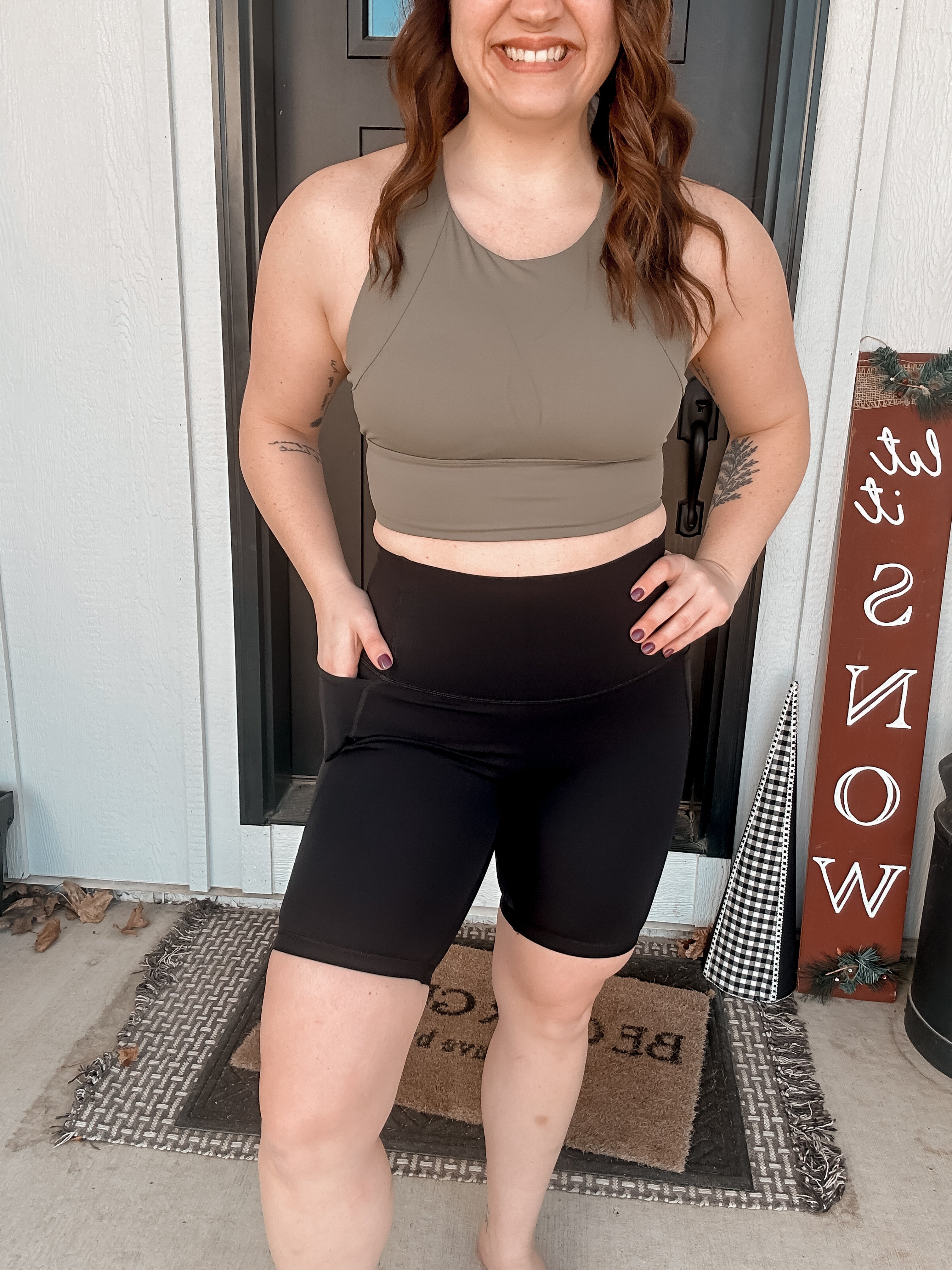 Faye High-Waist Biker Shorts with Side Pocket